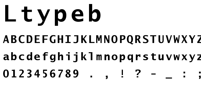 Ltypeb font