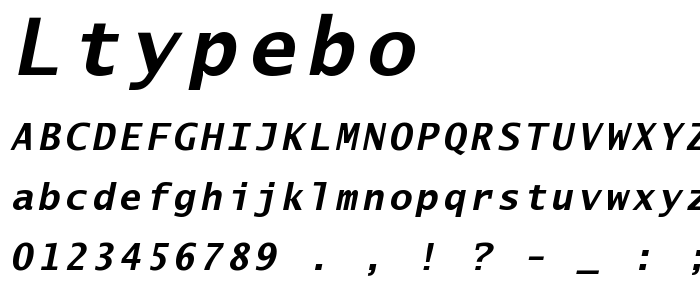 Ltypebo font