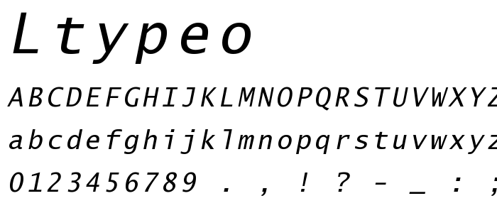 Ltypeo font