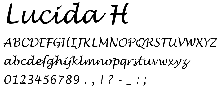 Lucida_H font