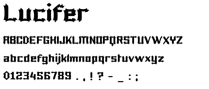 Lucifer font