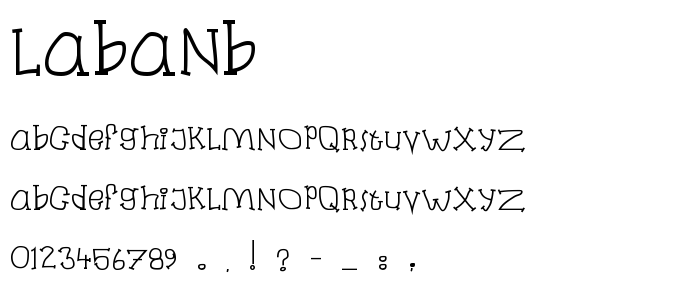 Labanb font