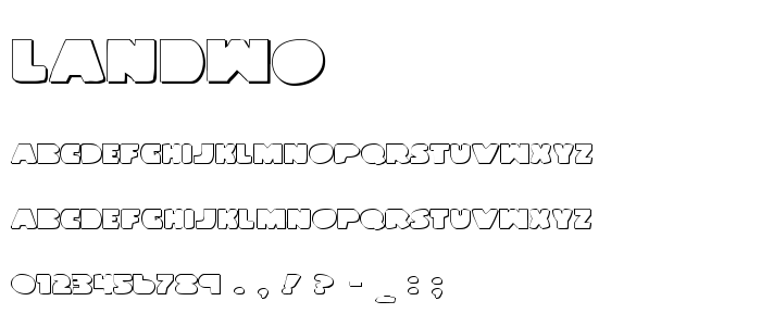 Landwo font