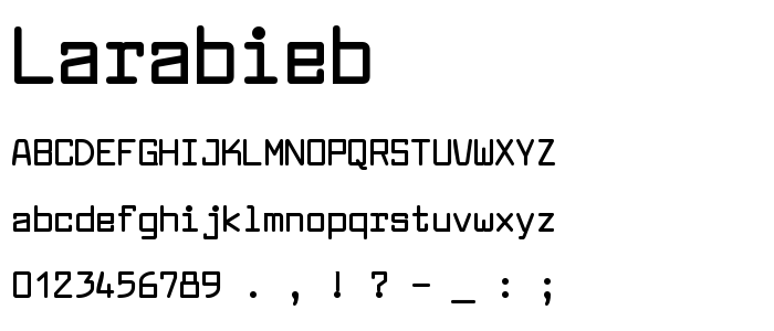 Larabieb font