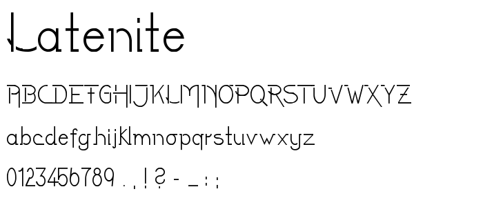 Latenite font