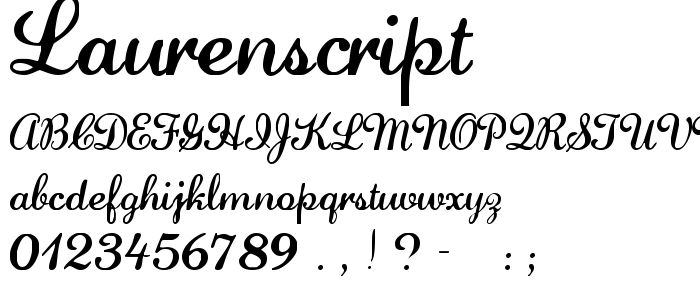 Laurenscript font