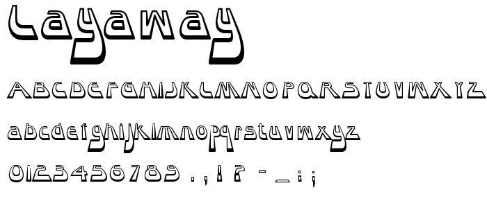 Layaway font