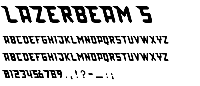 Lazerbeam_S font