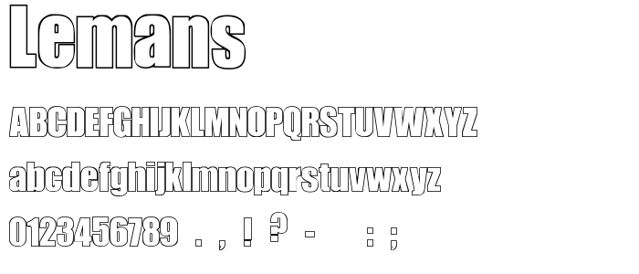 Lemans font