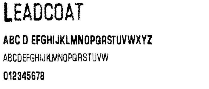 Leadcoat font