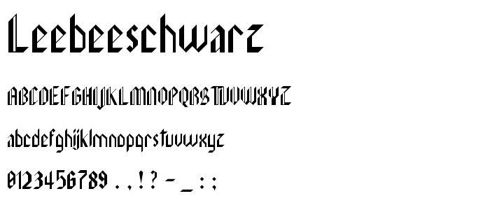 Leebeeschwarz font