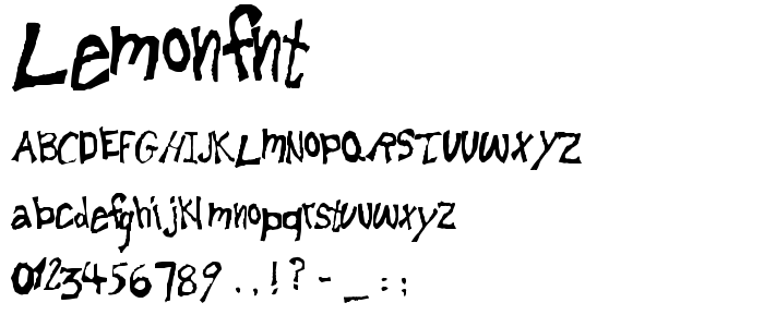 Lemonfnt font