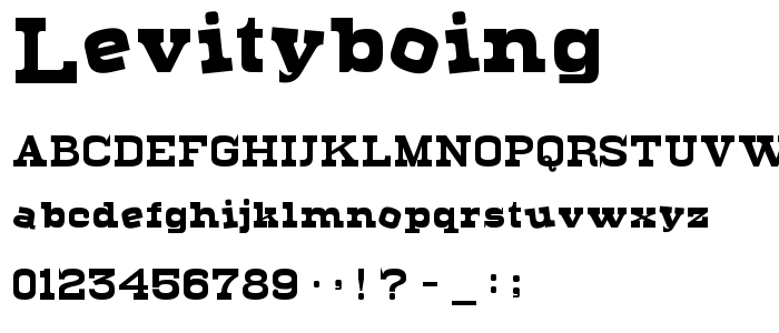 Levityboing font