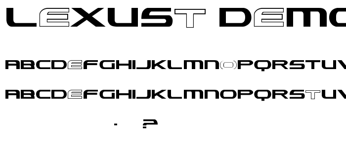 Lexust_Demo font