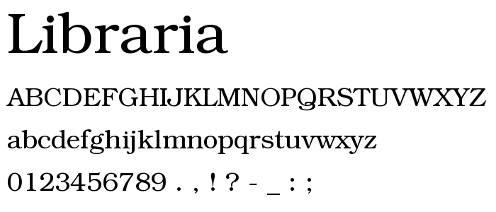 Libraria font