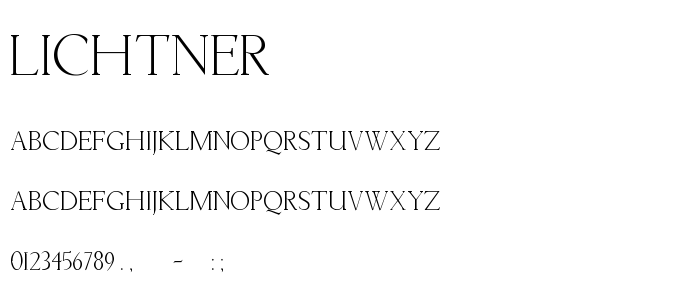 Lichtner font