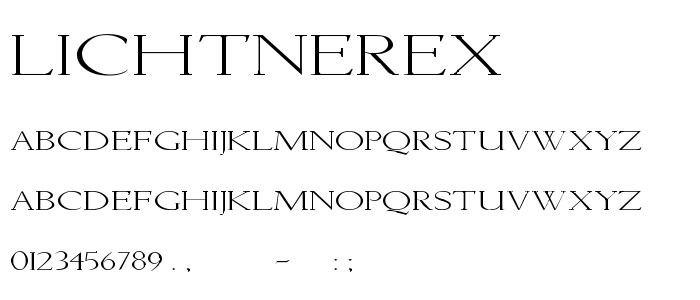 Lichtnerex font