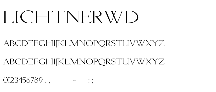 Lichtnerwd font