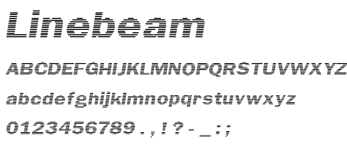 Linebeam font