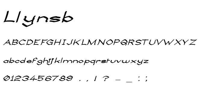 Llynsb font