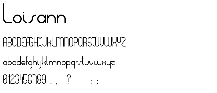 Loisann font