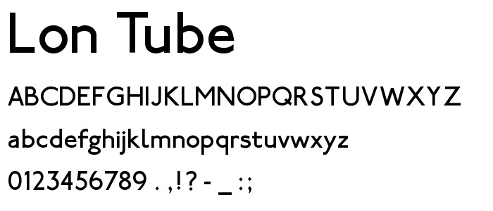 Lon_Tube font
