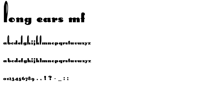 Long_Ears_Mf font