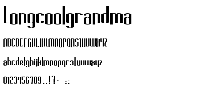 Longcoolgrandma font