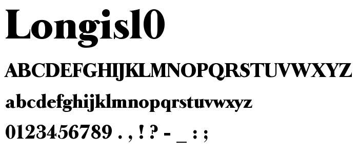 Longisl0 font