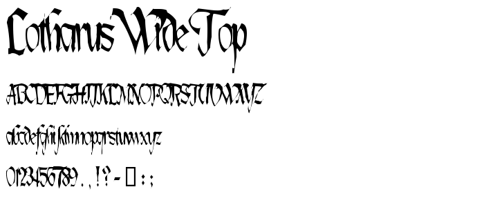 Lotharus_Wide_Top font