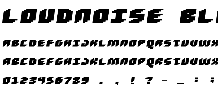 Loudnoise_Black_Skew font