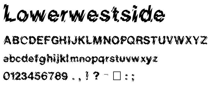 Lowerwestside font