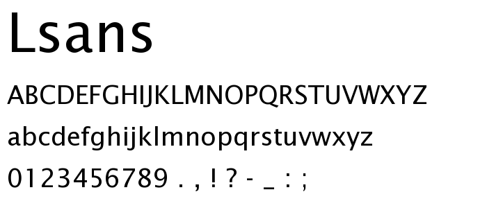 Lsans font