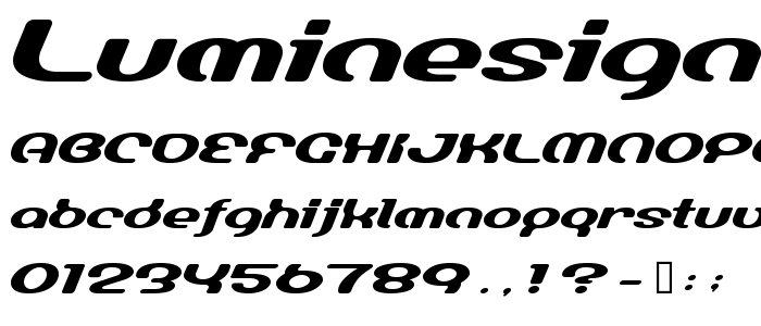 Luminesign font