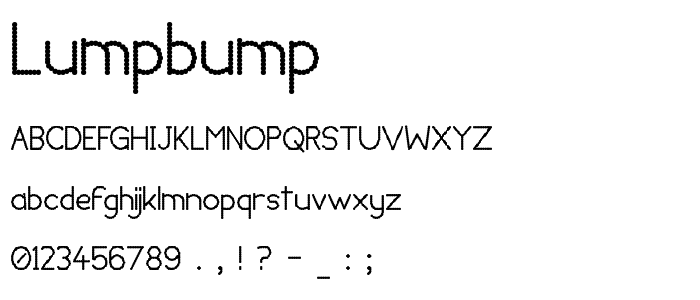 Lumpbump font