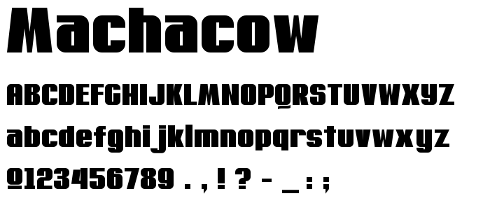 Machacow font