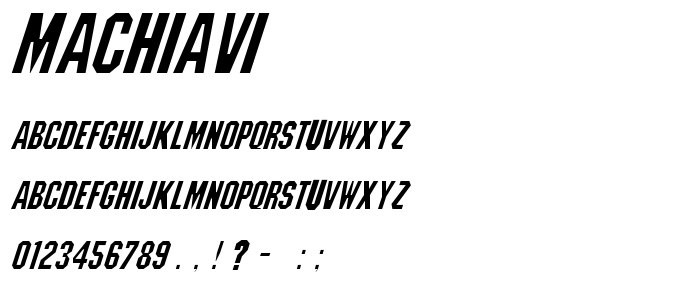 Machiavi font