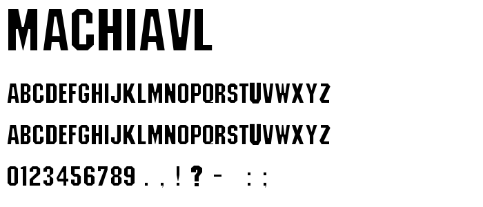 Machiavl font