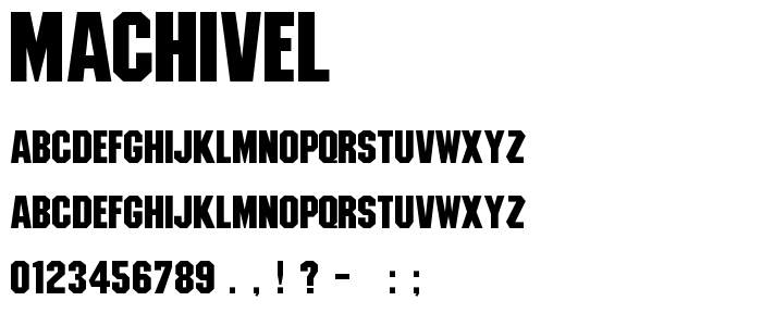 Machivel font