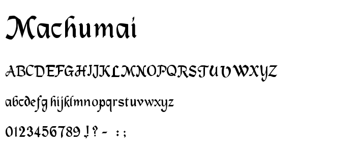 Machumai font