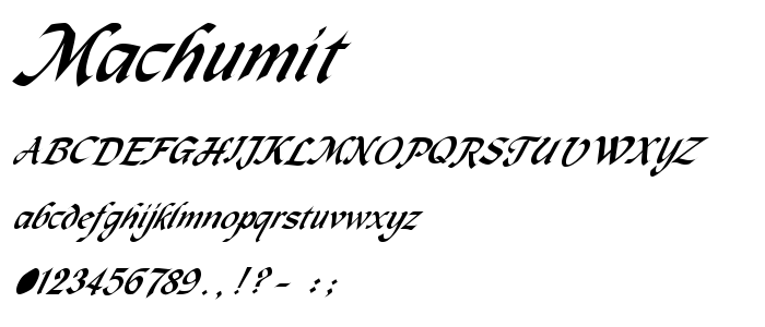 Machumit font