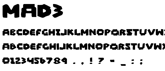 Mad3 font