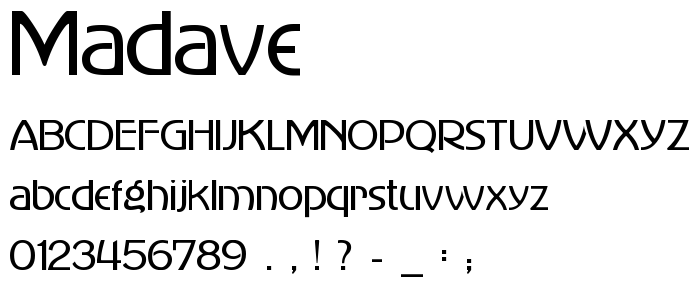 Madave font