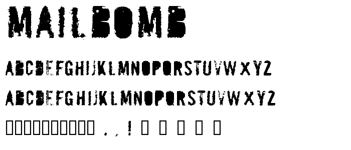 Mailbomb font