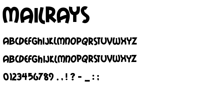 Mailrays font