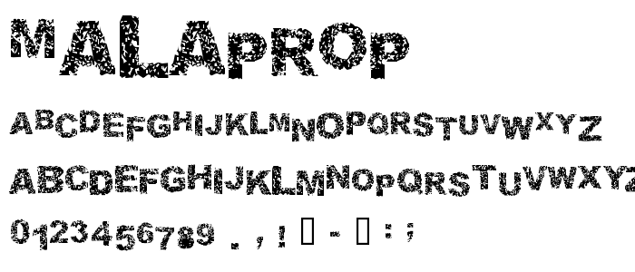 Malaprop font