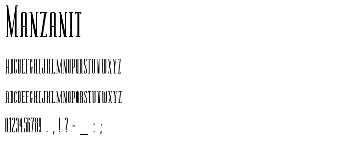 Manzanit font