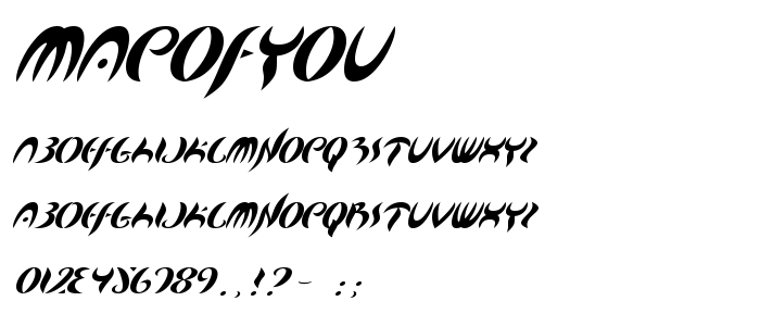 Mapofyou font