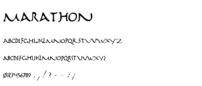 Marathon font