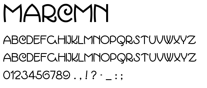 Marcmn font